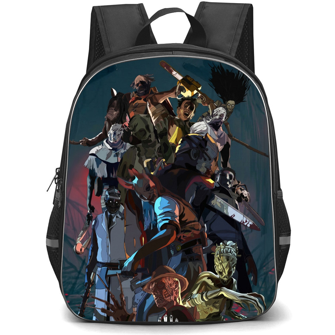 Dead By Daylight Backpack School Bag StudentPack - Dead By Daylight Killers Cartoon Art Collage