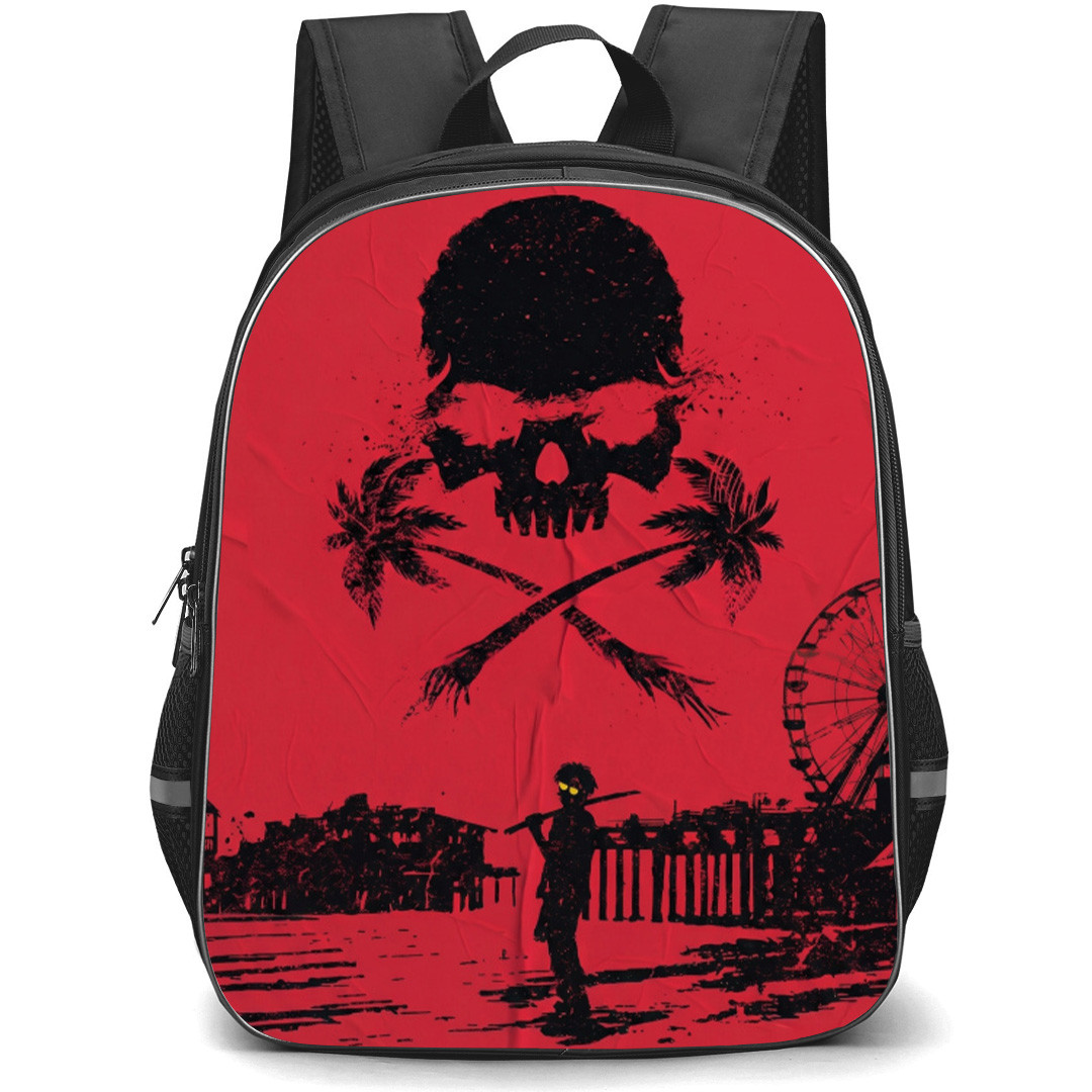 Dead Island Backpack School Bag StudentPack - Dead Island Silhouette Series In Red Background