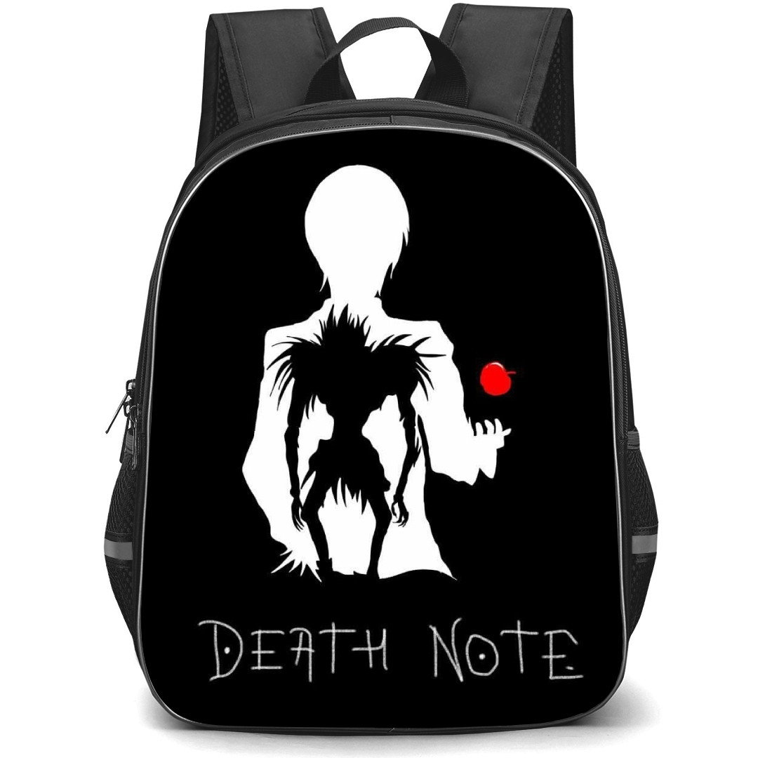 Death Note Backpack StudentPack - Light Yagami Ryuk Silhouette On Black Background