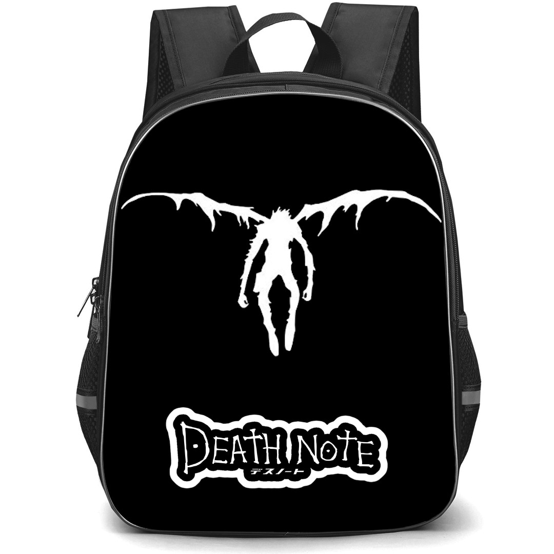 Death Note Ryuk Backpack StudentPack - Ryuk Flying Silhouette On Black Background