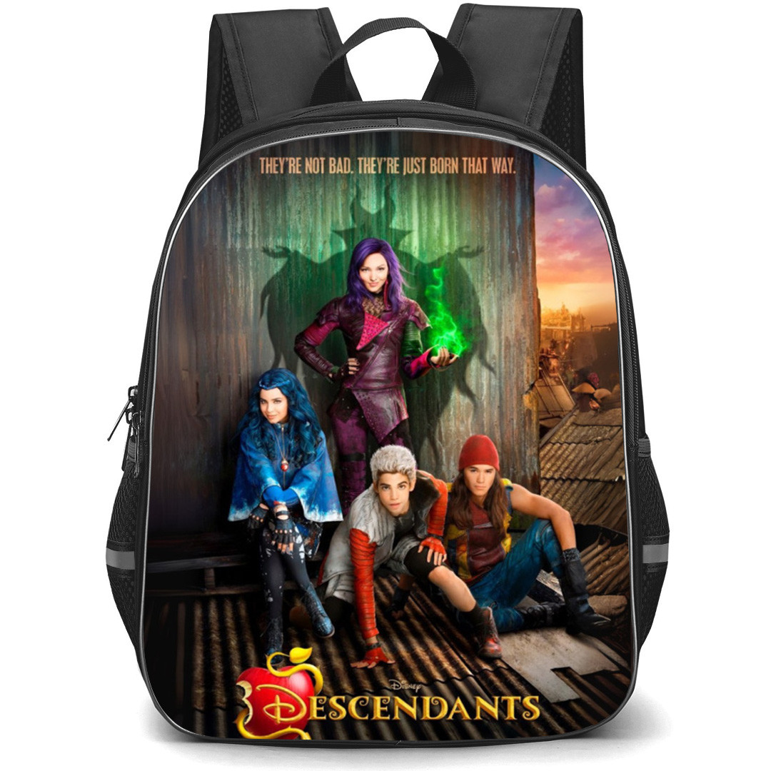 Descendants Backpack School Bag StudentPack - Characters They're Not Bad, They're Just Born That Way Quote Poster