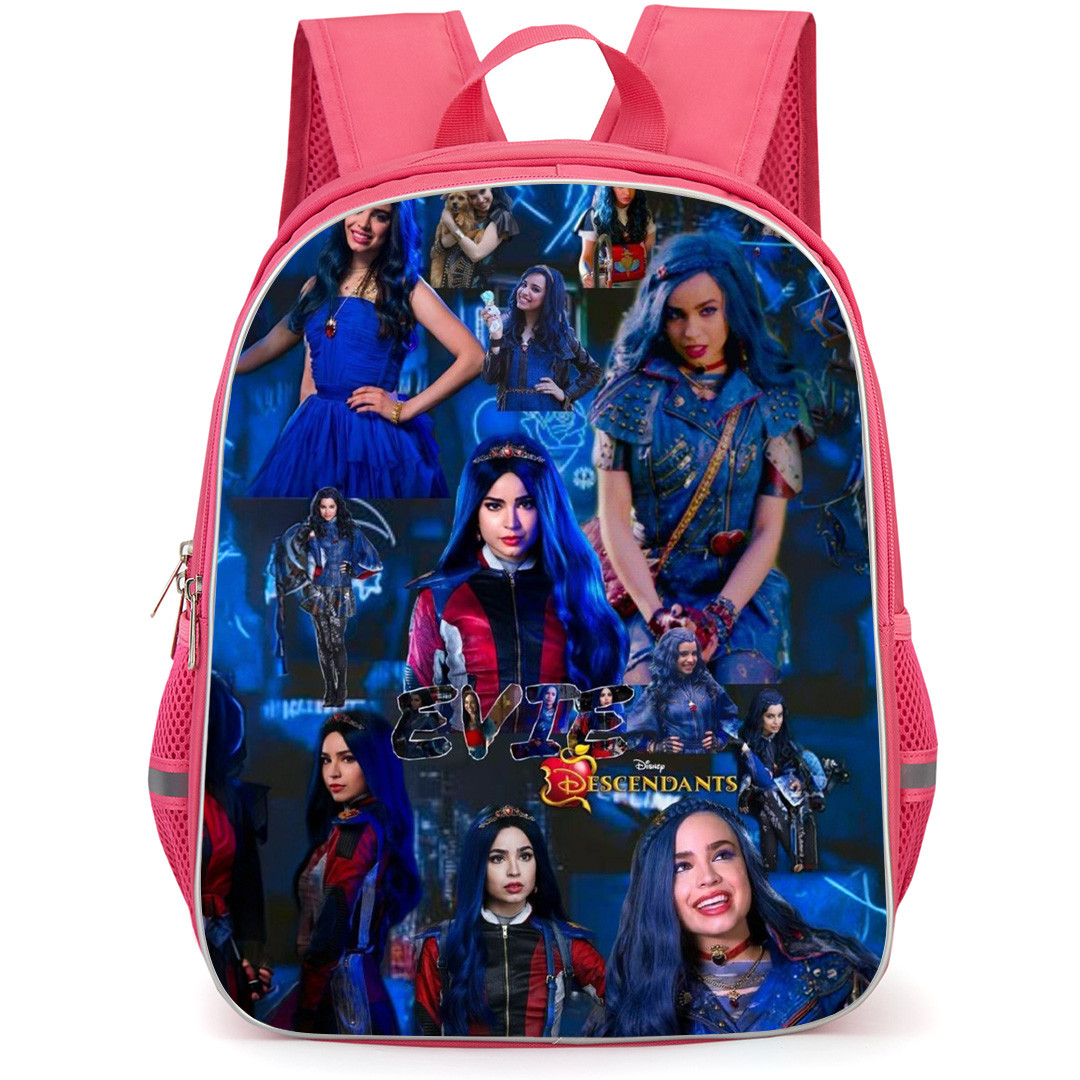 Descendants Evie Backpack School Bag StudentPack - Evie Portrait Collage In Blue Neon Poster