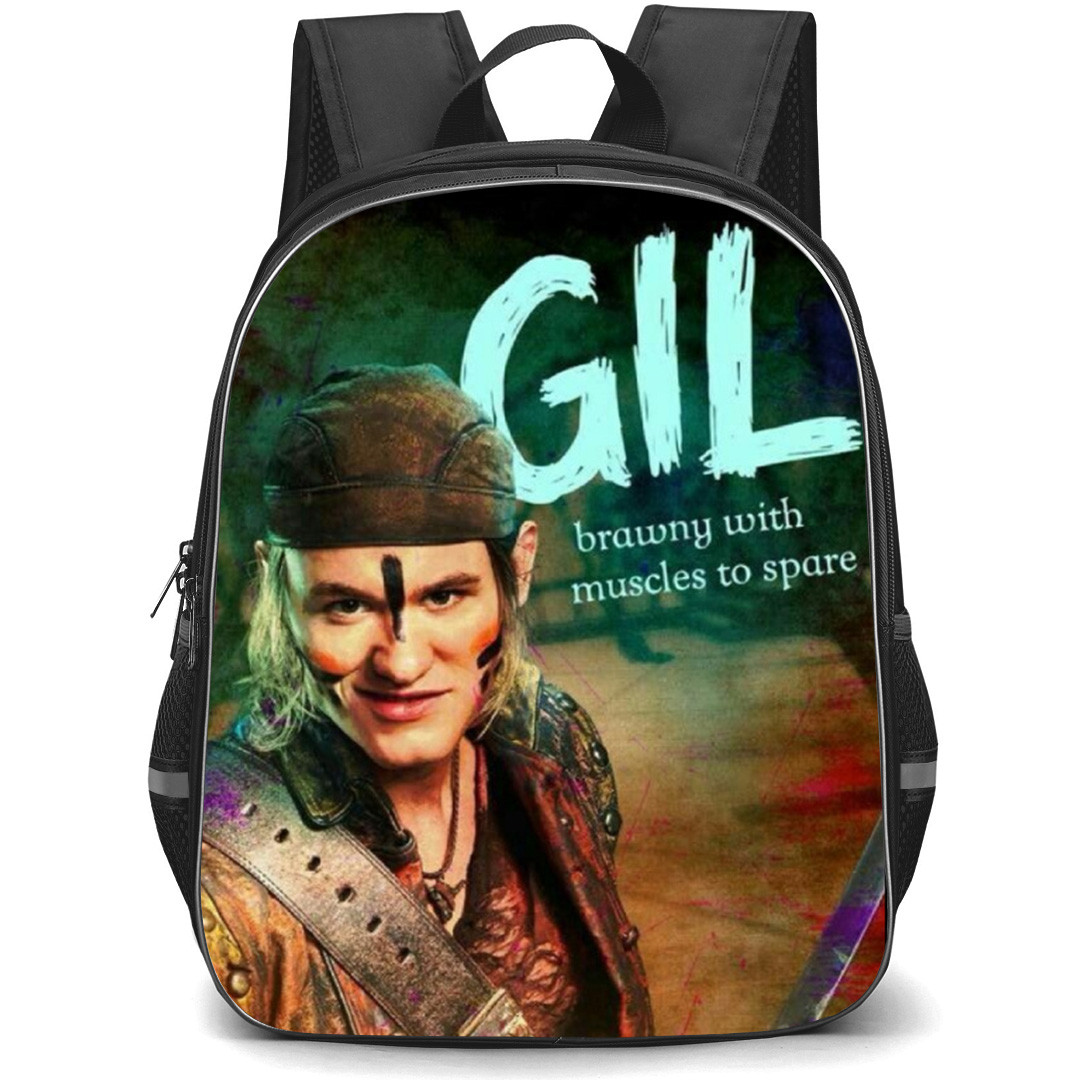 Descendants Gil Backpack School Bag StudentPack - Gil Brawny With Muscles Quote Poster