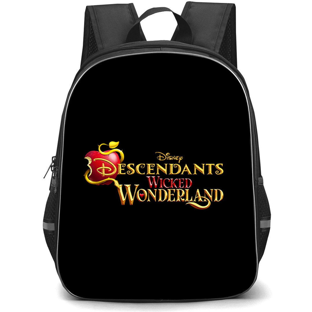 Descendants Wicked Wonderland Backpack School Bag StudentPack - Descendants Wicked Wonderland Official Logo On Black Background