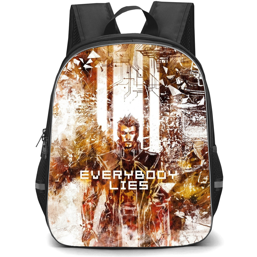 Deus Ex Backpack School Bag StudentPack - Deus Ex Everybody Lies Sketch Art Poster