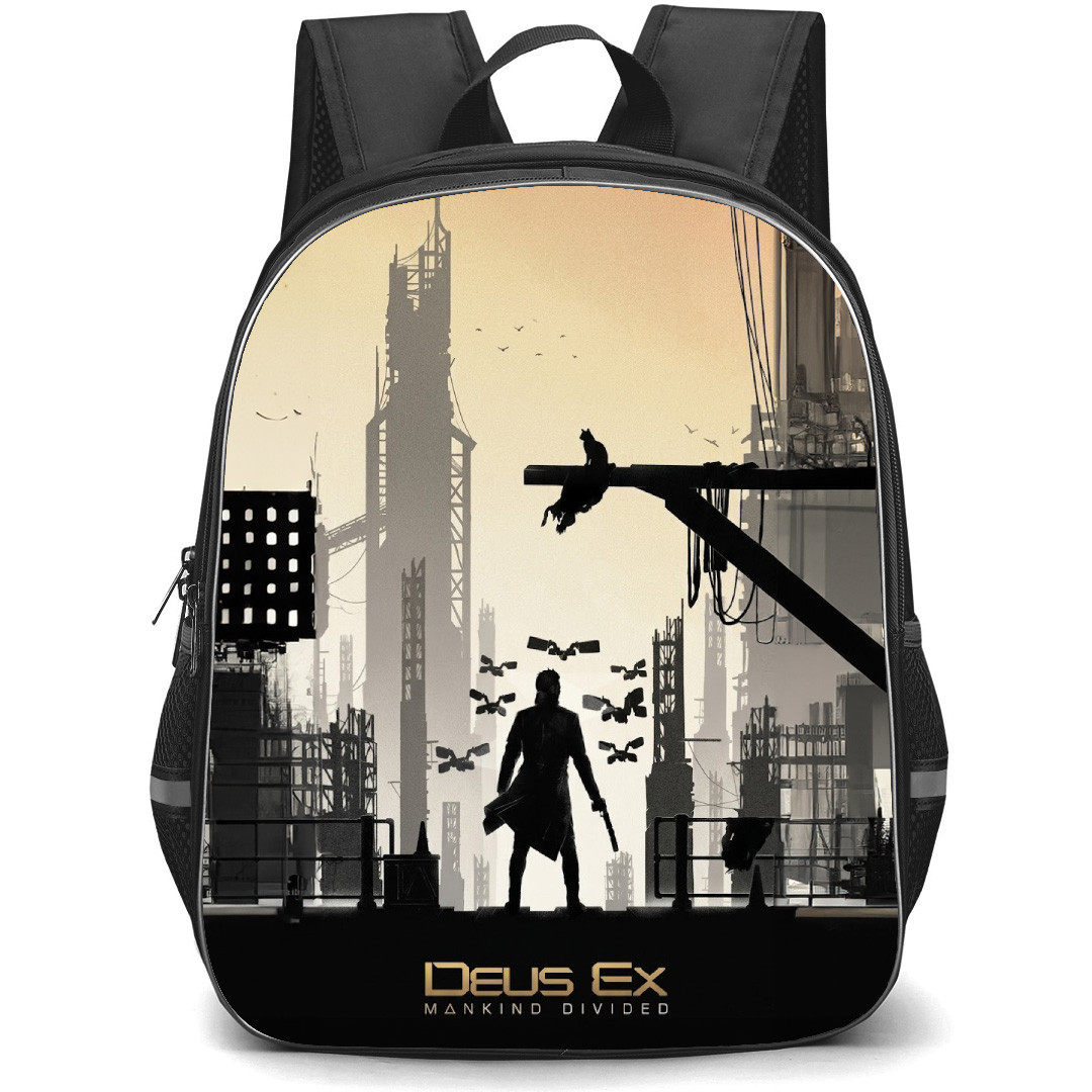 Deus Ex Backpack School Bag StudentPack - Deus Ex Mankind Divided Silhouette Art Poster