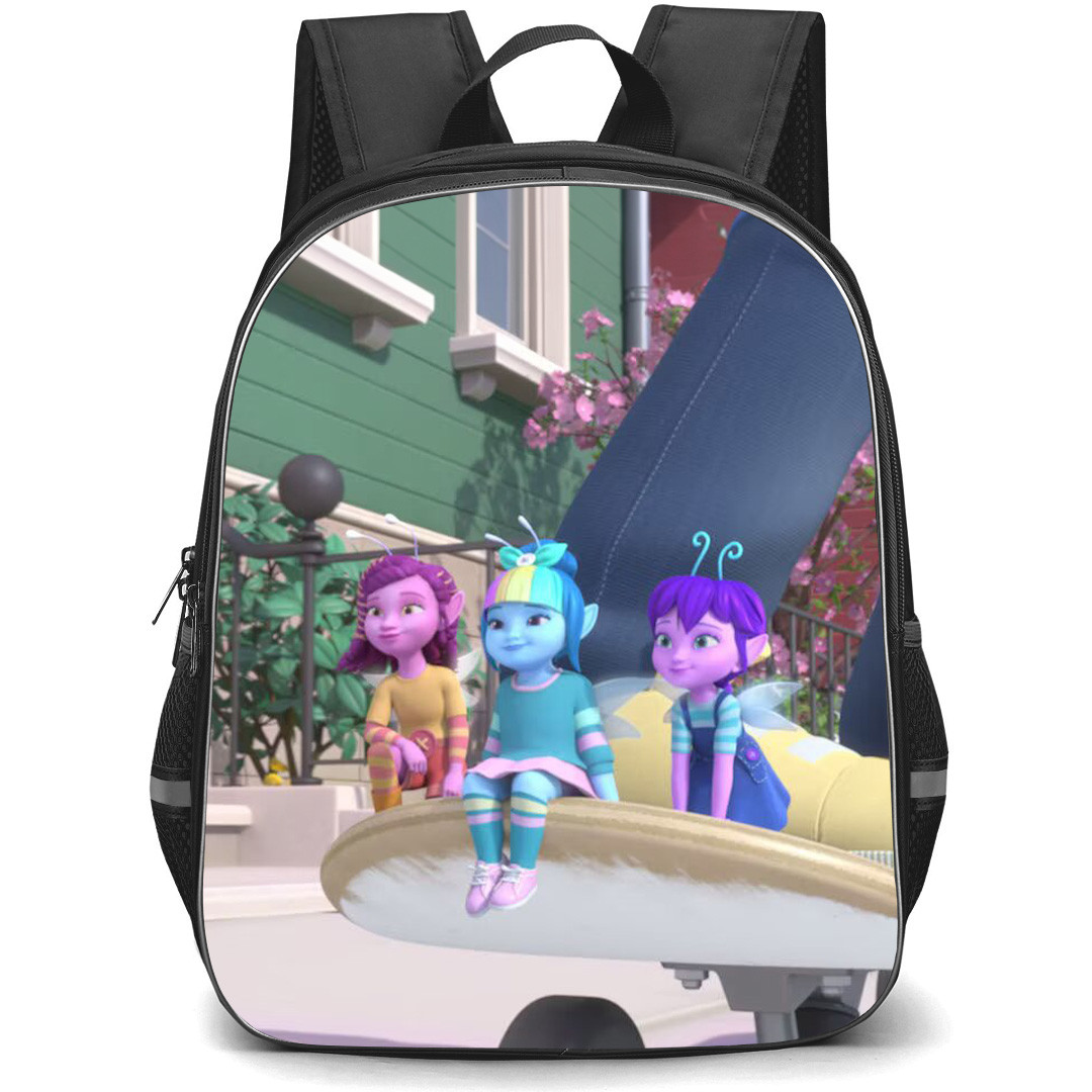 Dew Drop Diaries Backpack StudentPack - Eden Athena And Phobe Sitting On Skateboard
