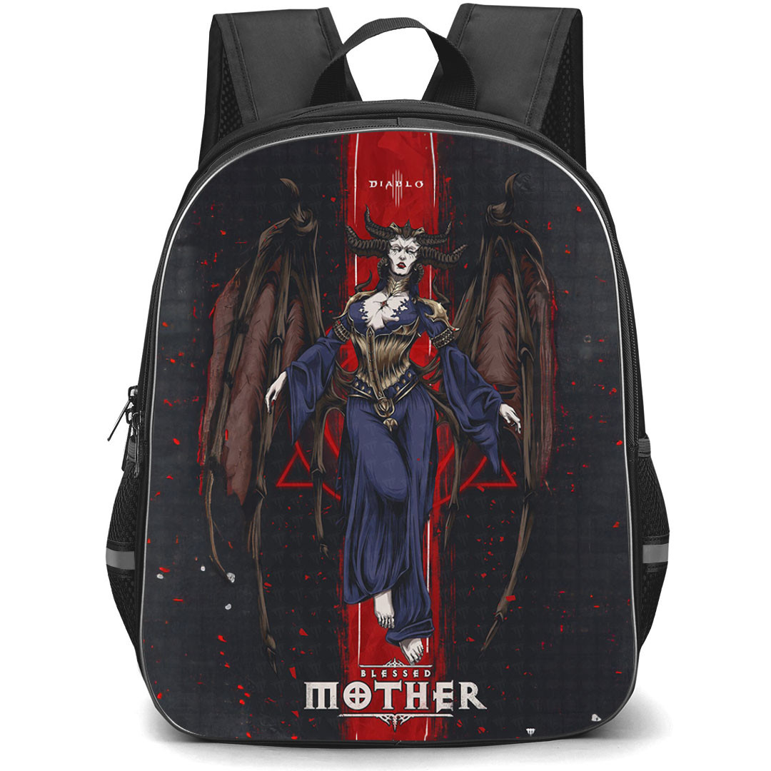 Diablo 4 Backpack StudentPack - Blessed Mother Diablo IV Logo