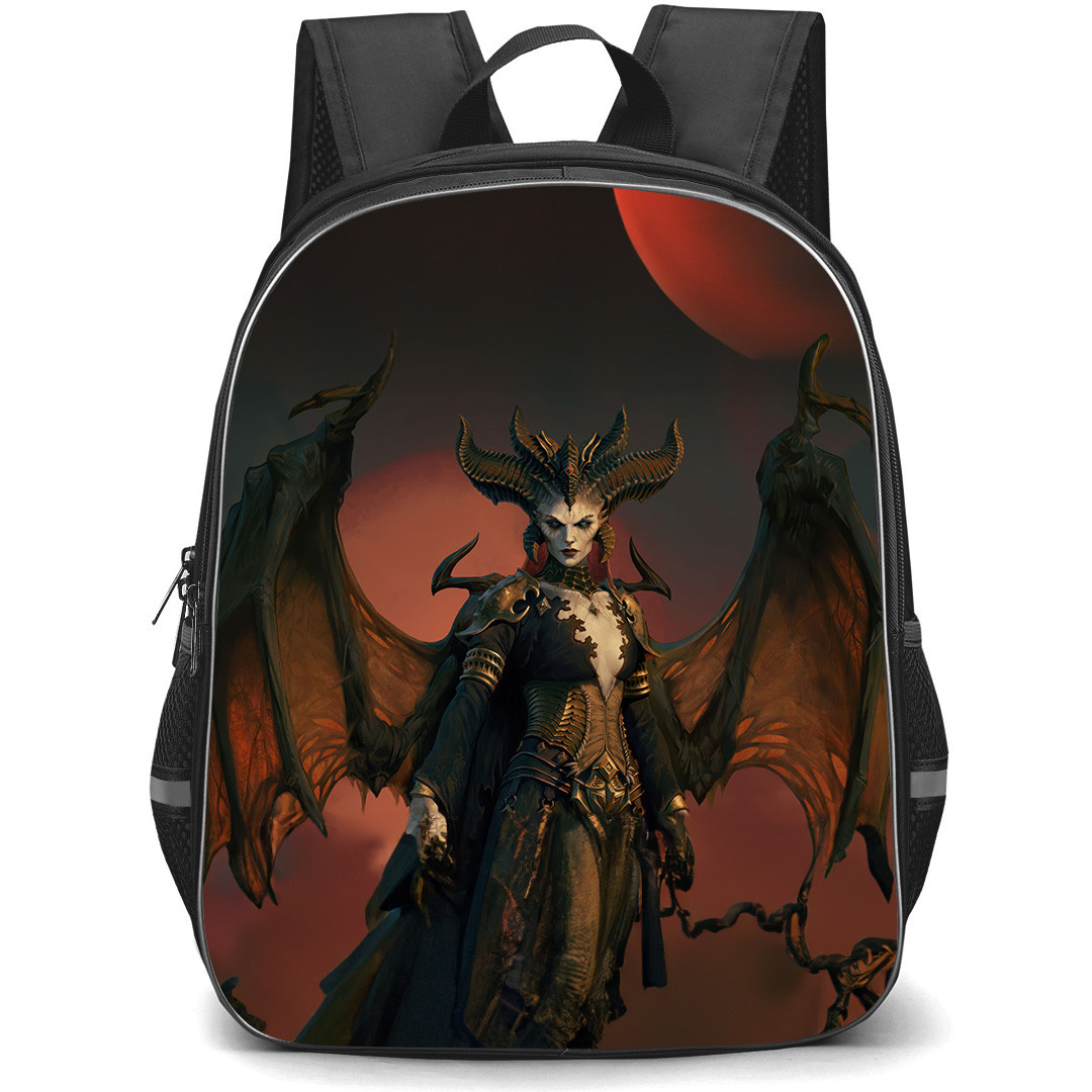 Diablo 4 Lilith Backpack StudentPack - Lilith Flying Fierce Stare Portrait