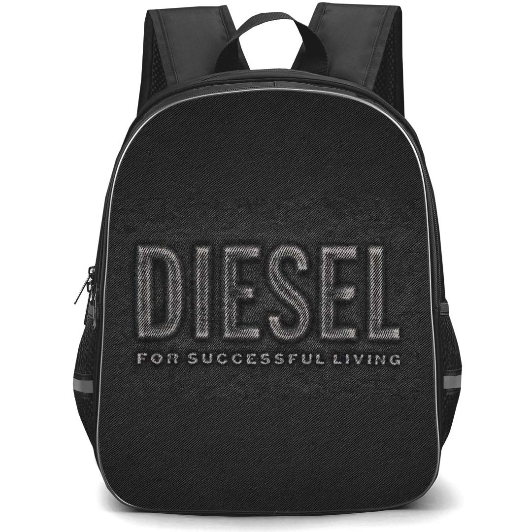 Diesel Backpack School Bag StudentPack - Diesel Black Denim Biscotto Poster