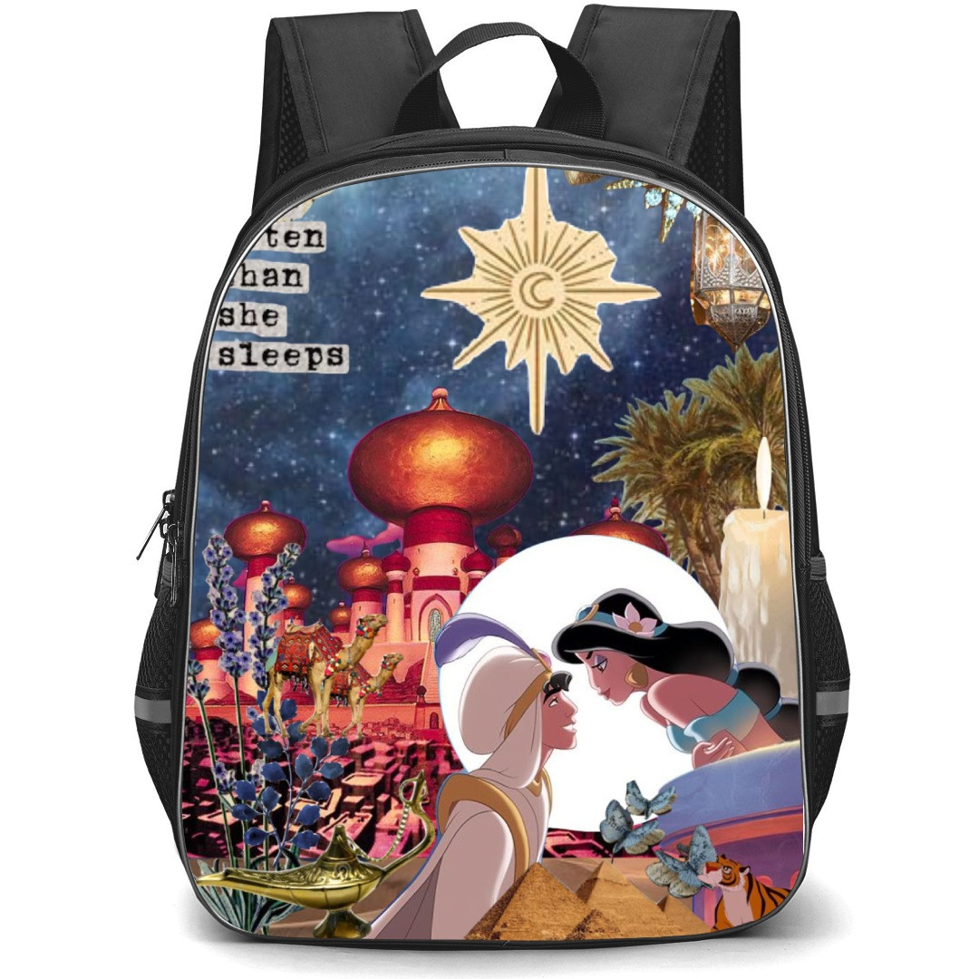 Disney Aladdin Backpack StudentPack - Aladdin Jasmine And Aladdin Collage