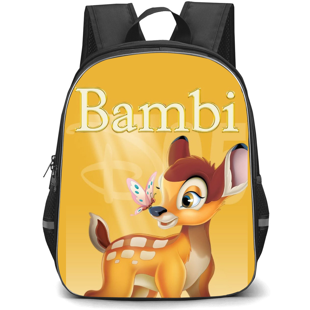 Bambi Backpack StudentPack - Bambi Disney Art On Orange Background