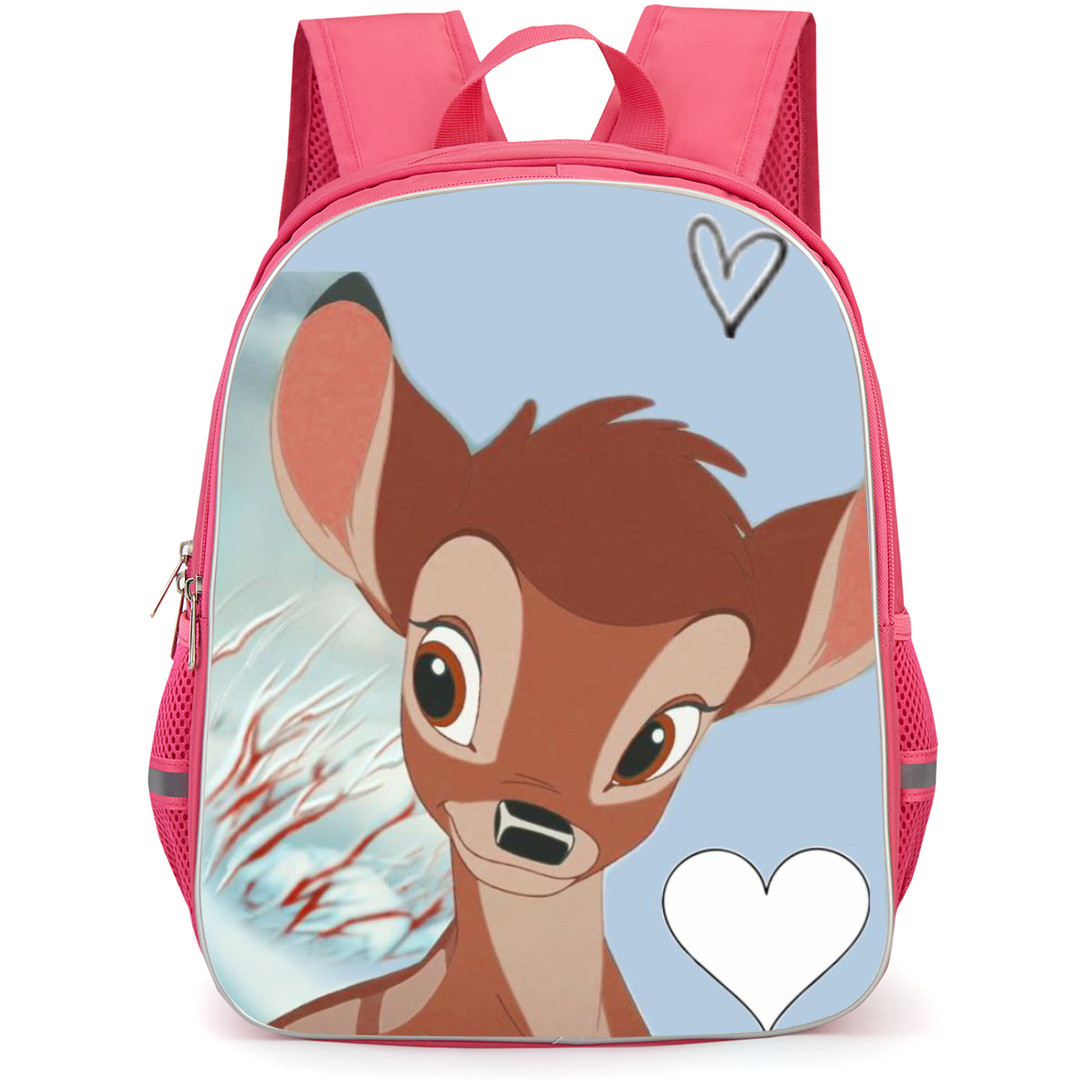 Bambi Backpack StudentPack - Bambi Portrait Illustration Art On Blue Background