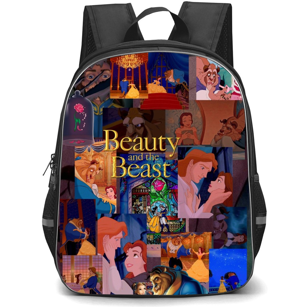 Disney Beauty and the Beast Backpack StudentPack - Beauty and the Beast Belle And The Beast Collage