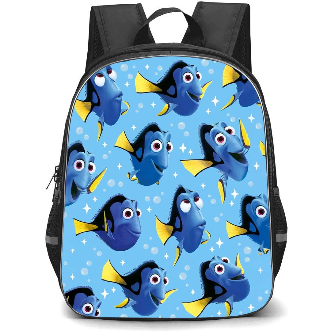 Disney Finding Nemo Dory Backpack StudentPack - Finding Nemo Dory Pattern Art On Skyblue Background