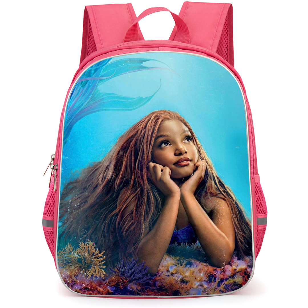 The Little Mermaid 2023 Ariel Backpack StudentPack - Ariel Holding Face Under The Sea Movie Art