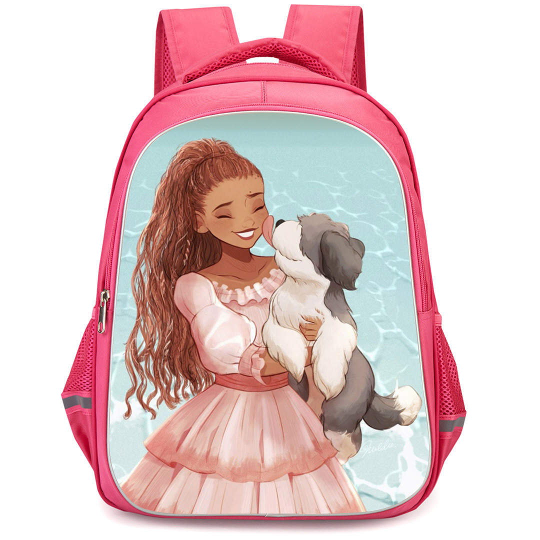 The Little Mermaid 2023 Ariel Backpack StudentPack - Ariel Being Licked By Max Cartoon Art