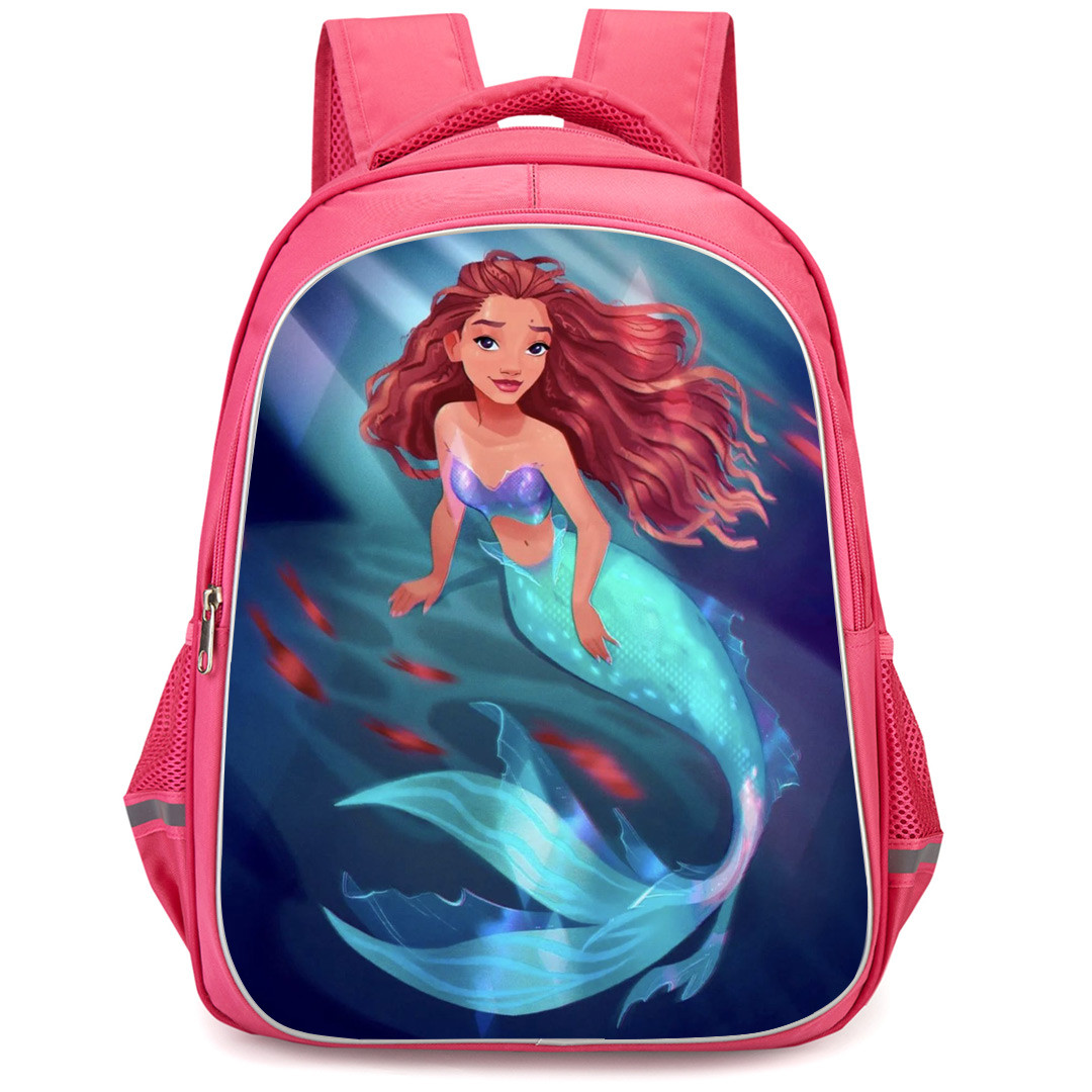 The Little Mermaid 2023 Ariel Backpack StudentPack - Ariel Under The Sea Cartoon Art