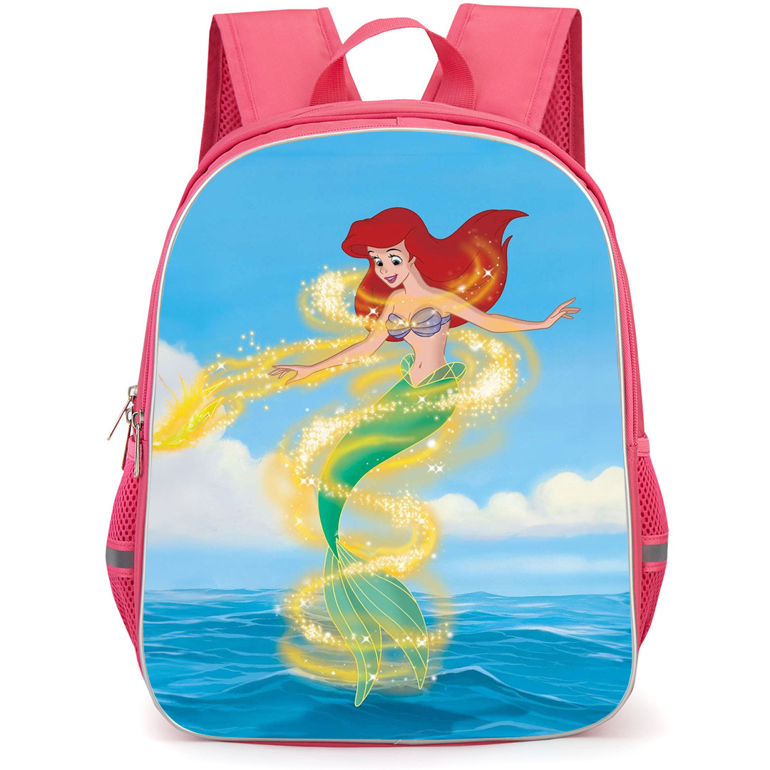 The Little Mermaid Ariel Backpack StudentPack - Ariel Floating With Magic Sparkles Cartoon Art