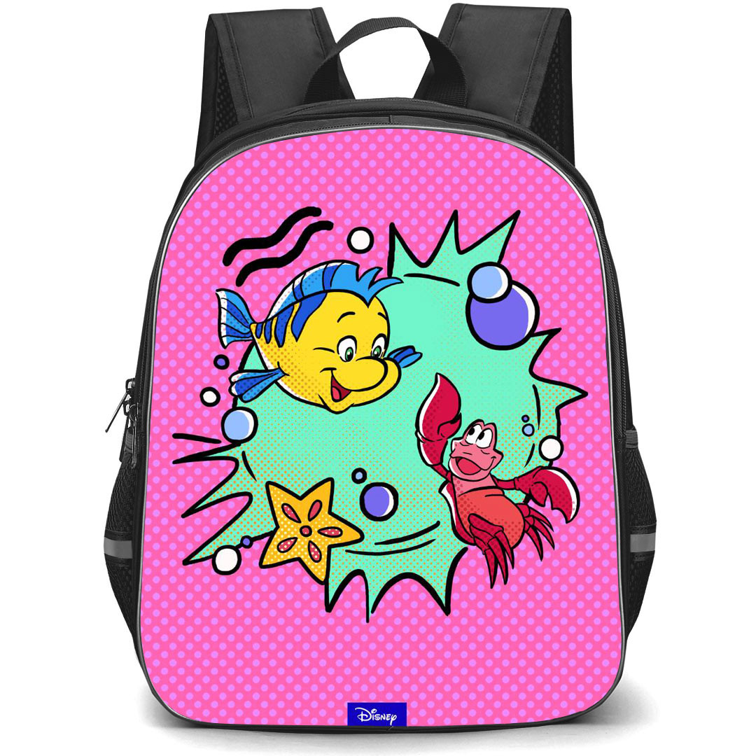 The Little Mermaid Sebastian Backpack StudentPack - Sebastian And Flounder Pop Art