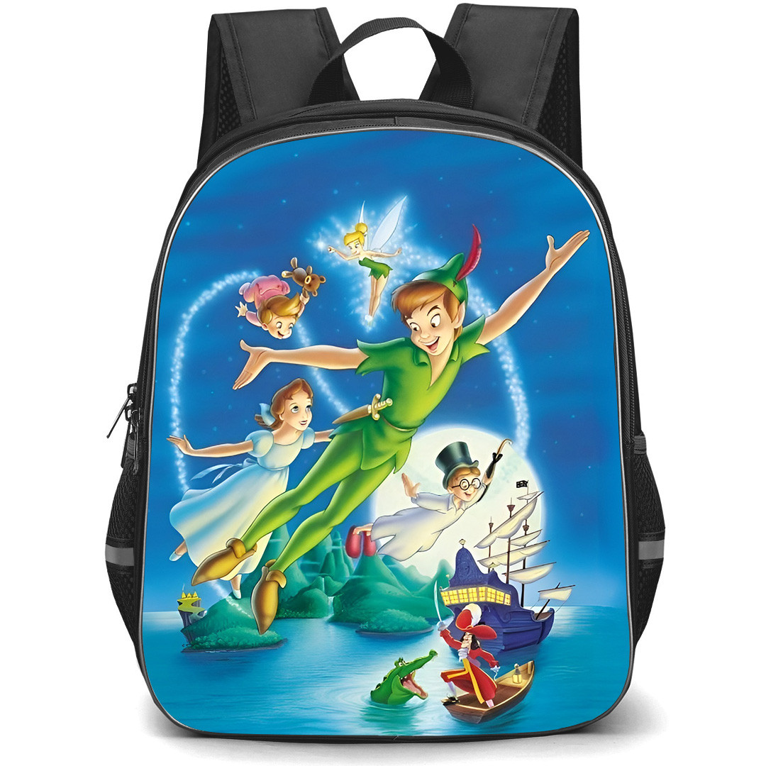 Peter Pan Backpack School Bag StudentPack - Peter Pan Characters Flying Happy Poster