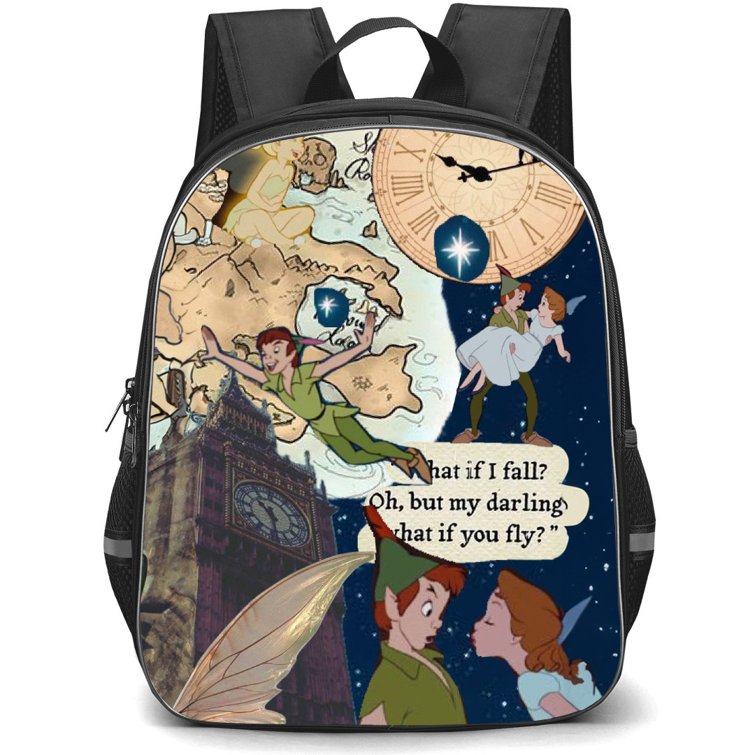 Peter Pan Backpack School Bag StudentPack - Peter Pan Courage To Fly Collage