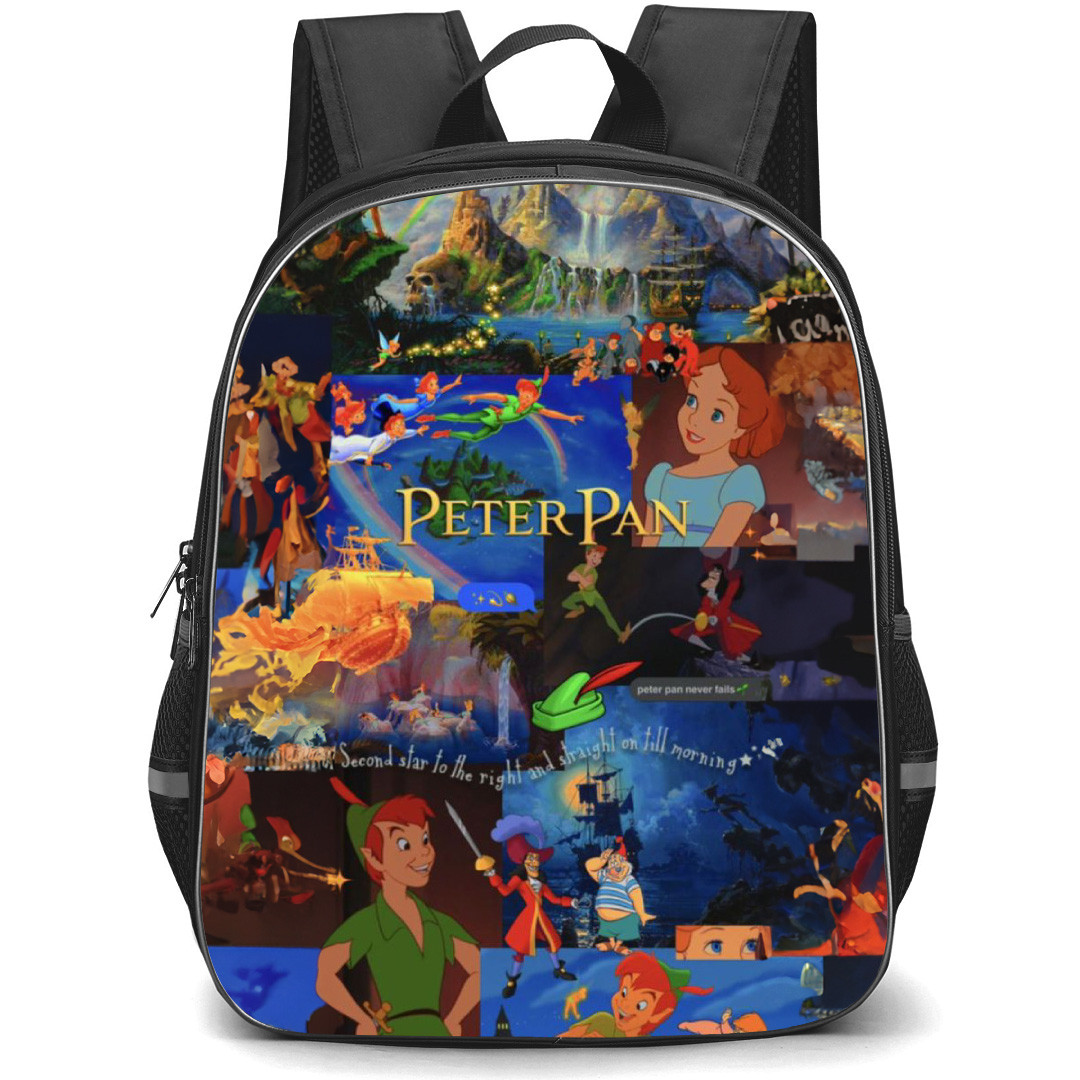 Peter Pan Backpack School Bag StudentPack - Peter Pan Dream Of The Second Star Collage Poster
