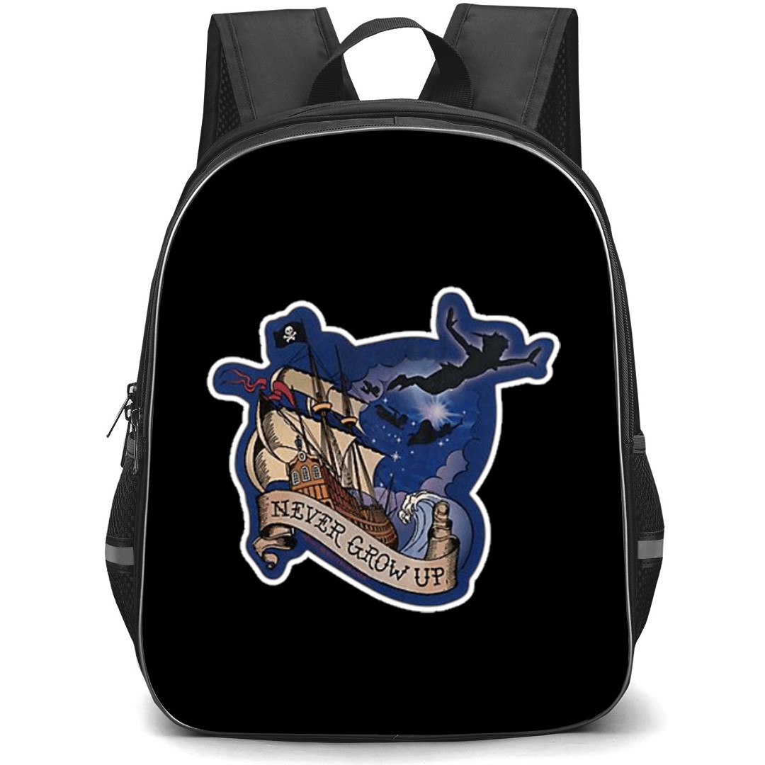 Peter Pan Backpack School Bag StudentPack - Peter Pan Never Grow Up Sticker