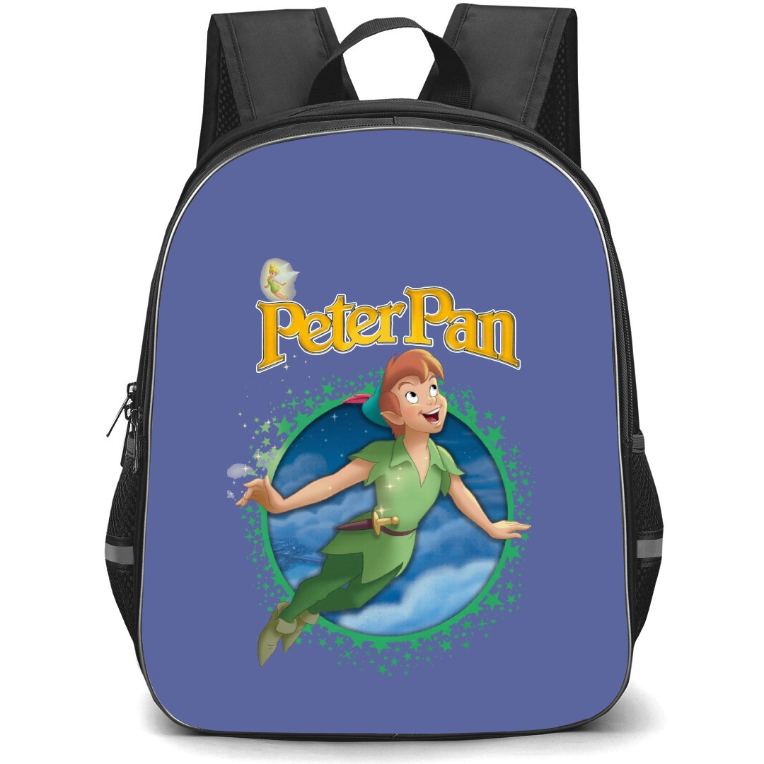 Peter Pan Backpack School Bag StudentPack - Peter Pan And Tinker Bell Flying Smiling Series Poster