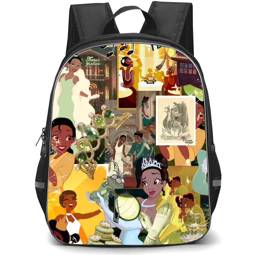 Disney The Princess And The Frog Backpack StudentPack - The Princess And The Frog Tiana And Prince Naveen Collage