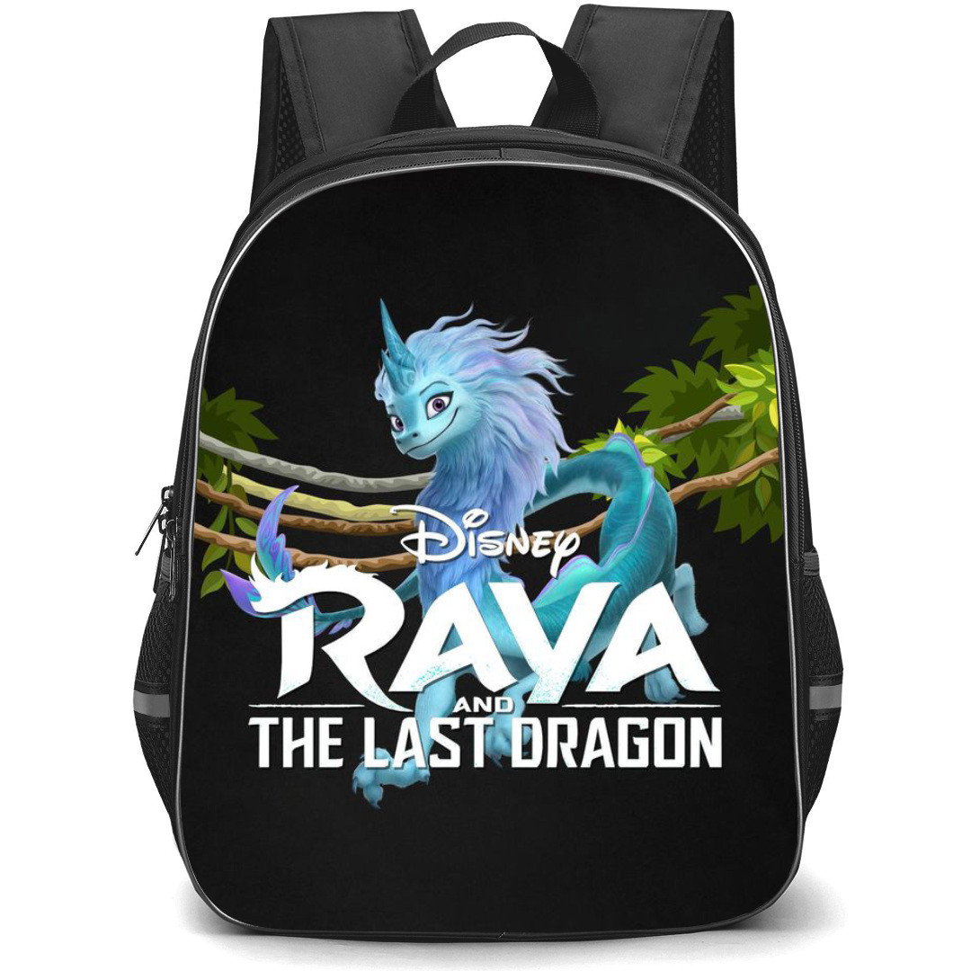Raya And The Last Dragon Sisu Backpack StudentPack - Sisu Drgaon Illustration Art On Black Background