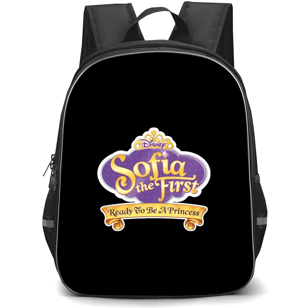 Sofia The First Backpack School Bag StudentPack - Sofia The First Ready To Be Princess Logo Sticker
