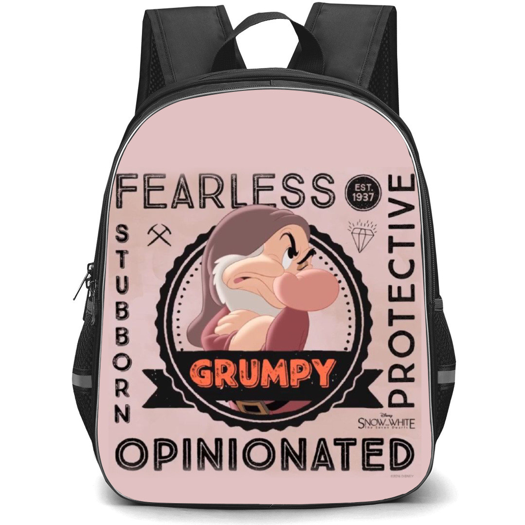 Snow White Grumpy Backpack StudentPack - Grumpy Fear Opinion Quote Portrait