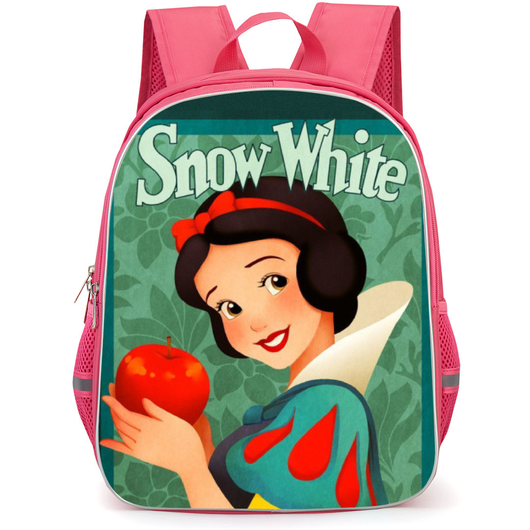 Snow White Backpack StudentPack - Hold Apple Green Portrait In Leaf Background
