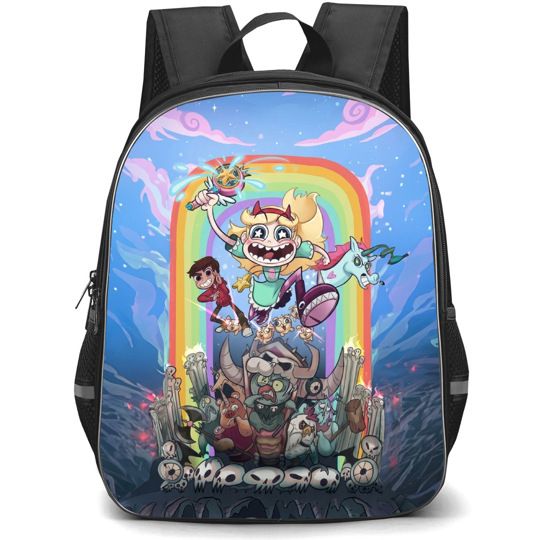 Star Vs The Forces of Evil Backpack School Bag StudentPack - Star Vs The Forces of Evil Characters Zombies Happy Poster
