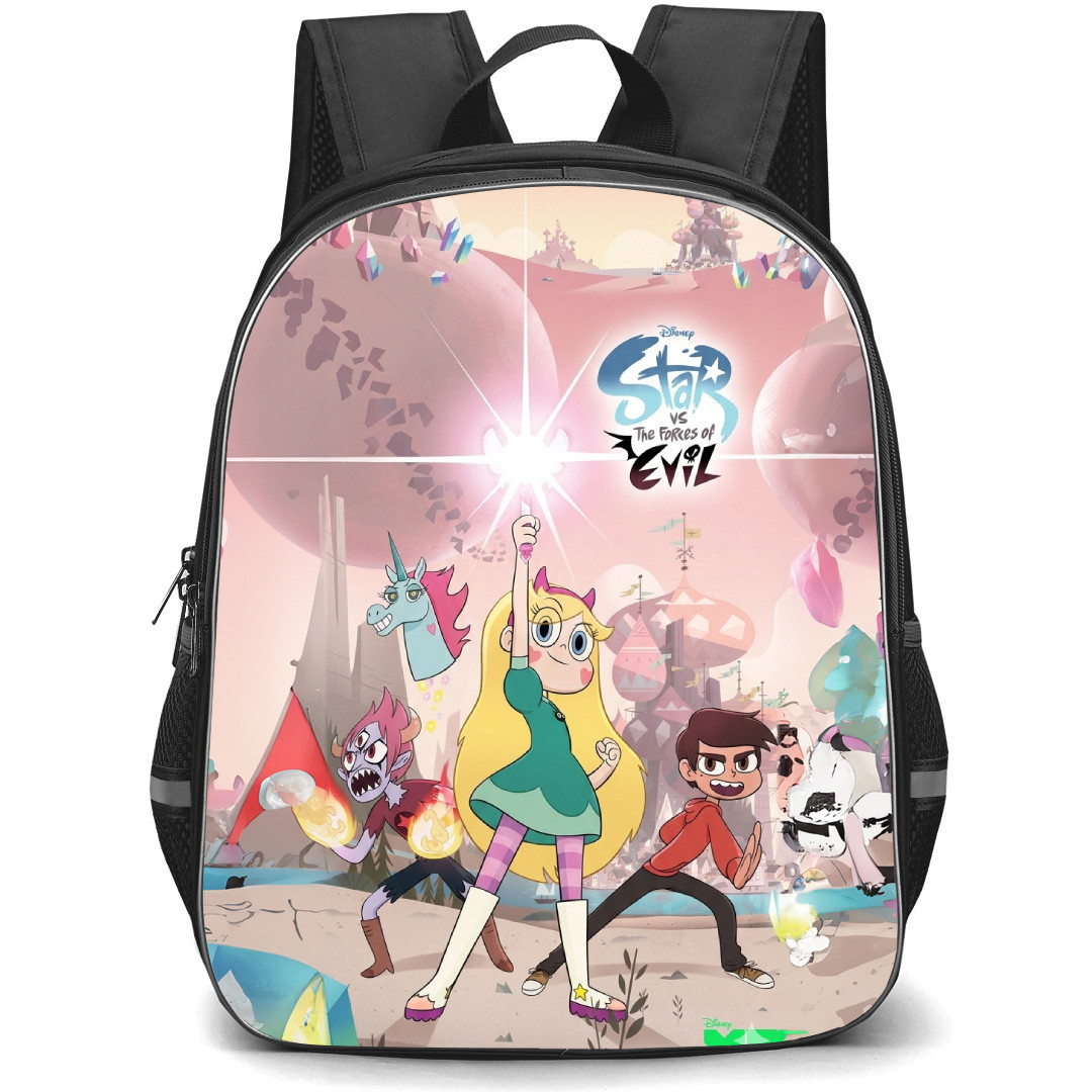 Star Vs The Forces of Evil Backpack School Bag StudentPack - Star Vs The Forces of Evil Characters Fighting Stance Poster