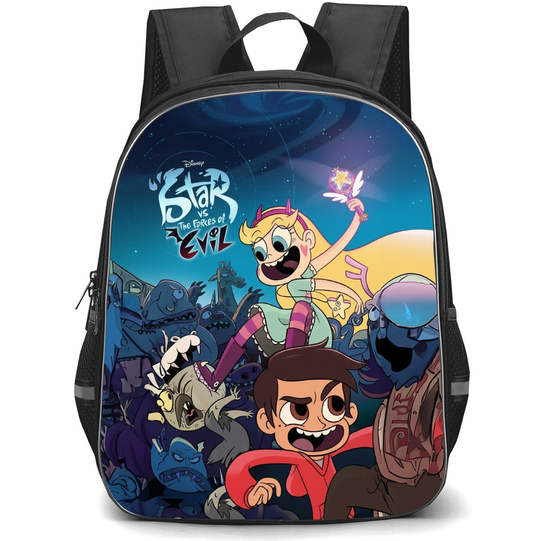 Star Vs The Forces of Evil Backpack School Bag StudentPack - Star Vs The Forces of Evil Characters Fighting Zombies Poster