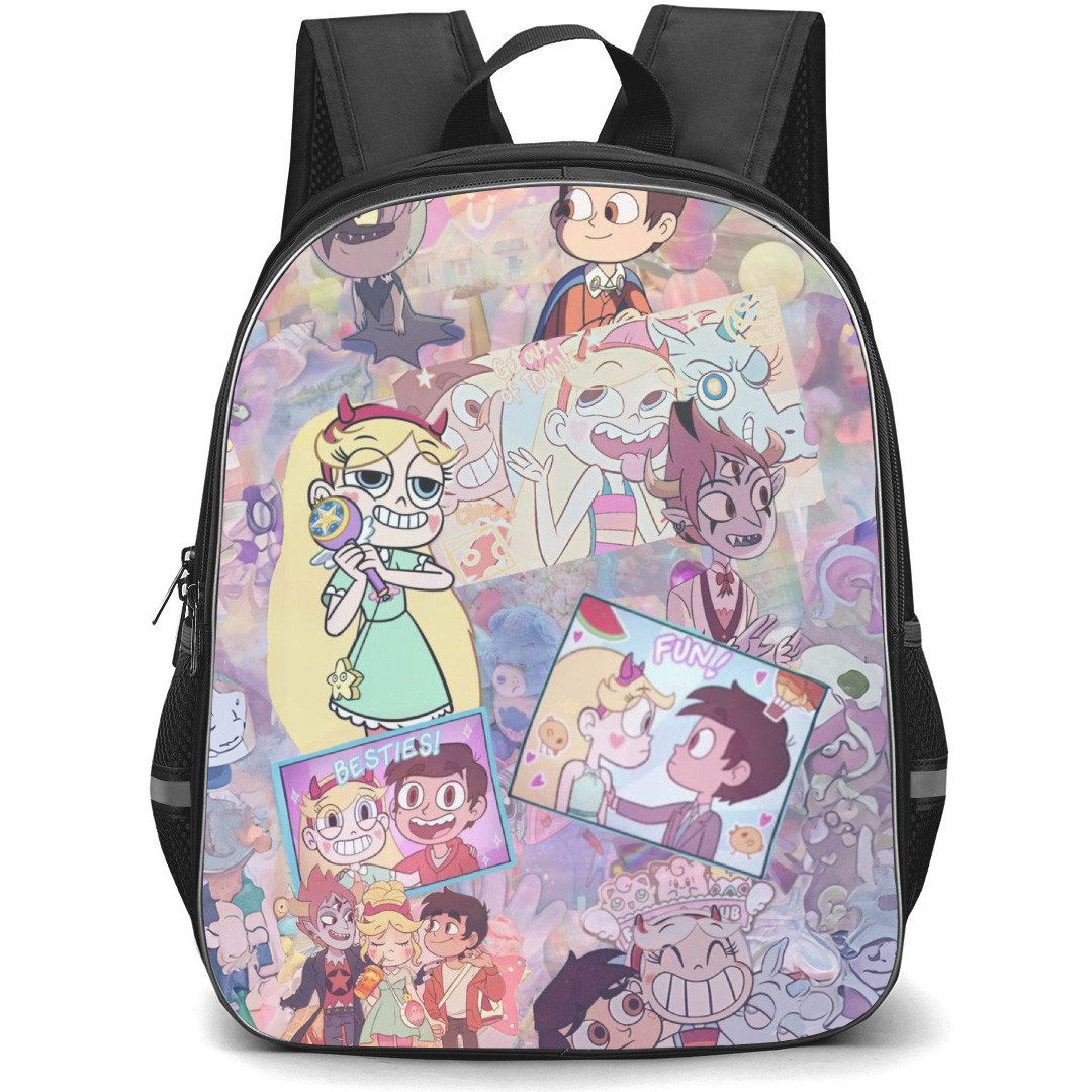 Star Vs The Forces of Evil Backpack School Bag StudentPack - Star Vs The Forces of Evil Characters Silly Collage Poster