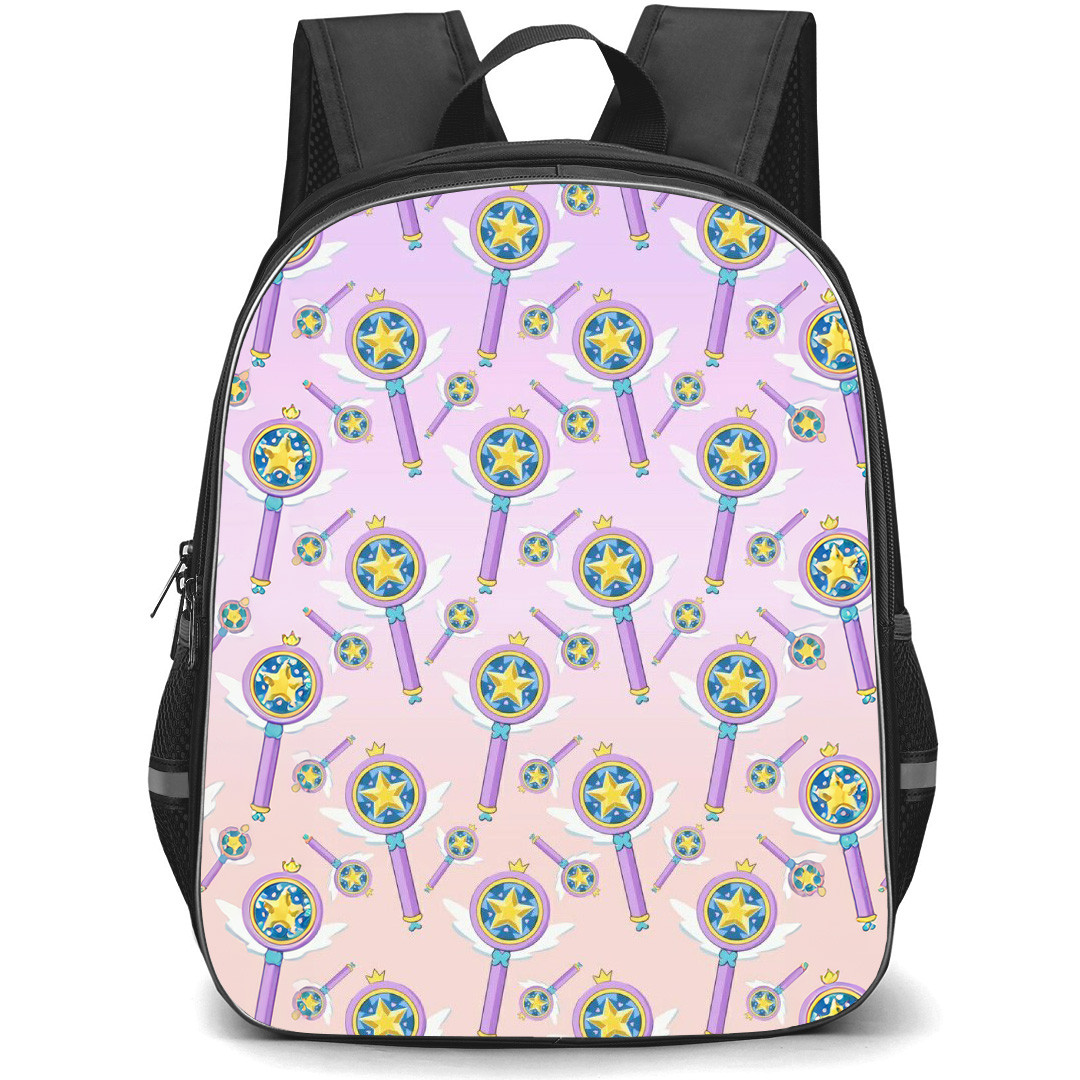 Star Vs The Forces of Evil Backpack School Bag StudentPack - Star Vs The Forces of Evil Royal Magic Wand Pattern