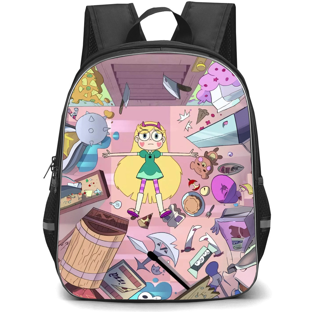 Star Vs The Forces of Evil Star Butterfly Backpack School Bag StudentPack - Star Butterfly Laying Messy Room