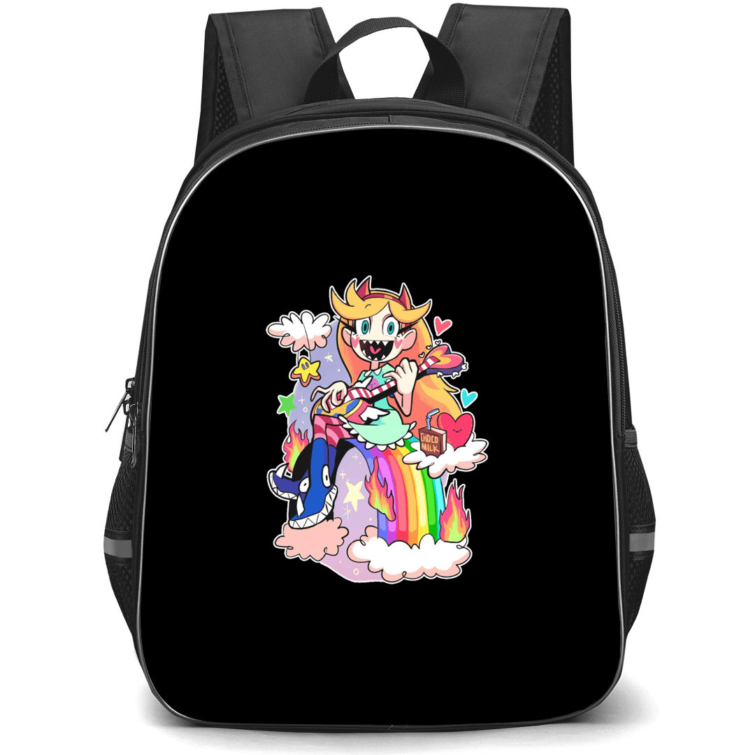 Star Vs The Forces of Evil Star Butterfly Backpack School Bag StudentPack - Star Butterfly Sitting Rainbow Sticker