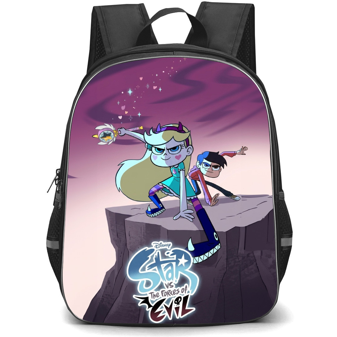 Star Vs The Forces of Evil Backpack School Bag StudentPack - Star Butterfly And Marco Diaz Fighting Stance Series Poster
