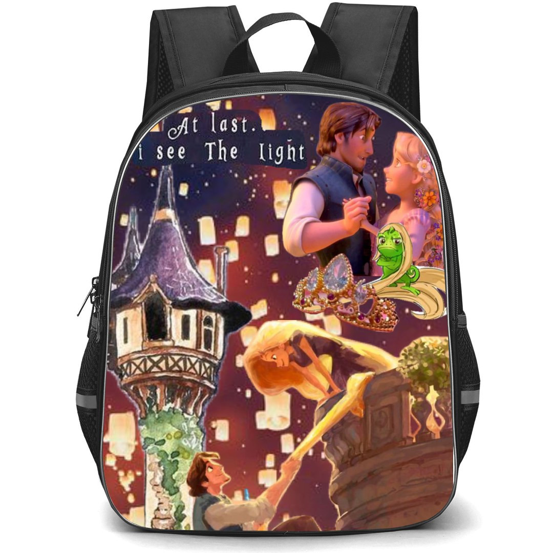 Disney Tangled Backpack StudentPack - Tangled Rapunzel And Flynn Rider Collage