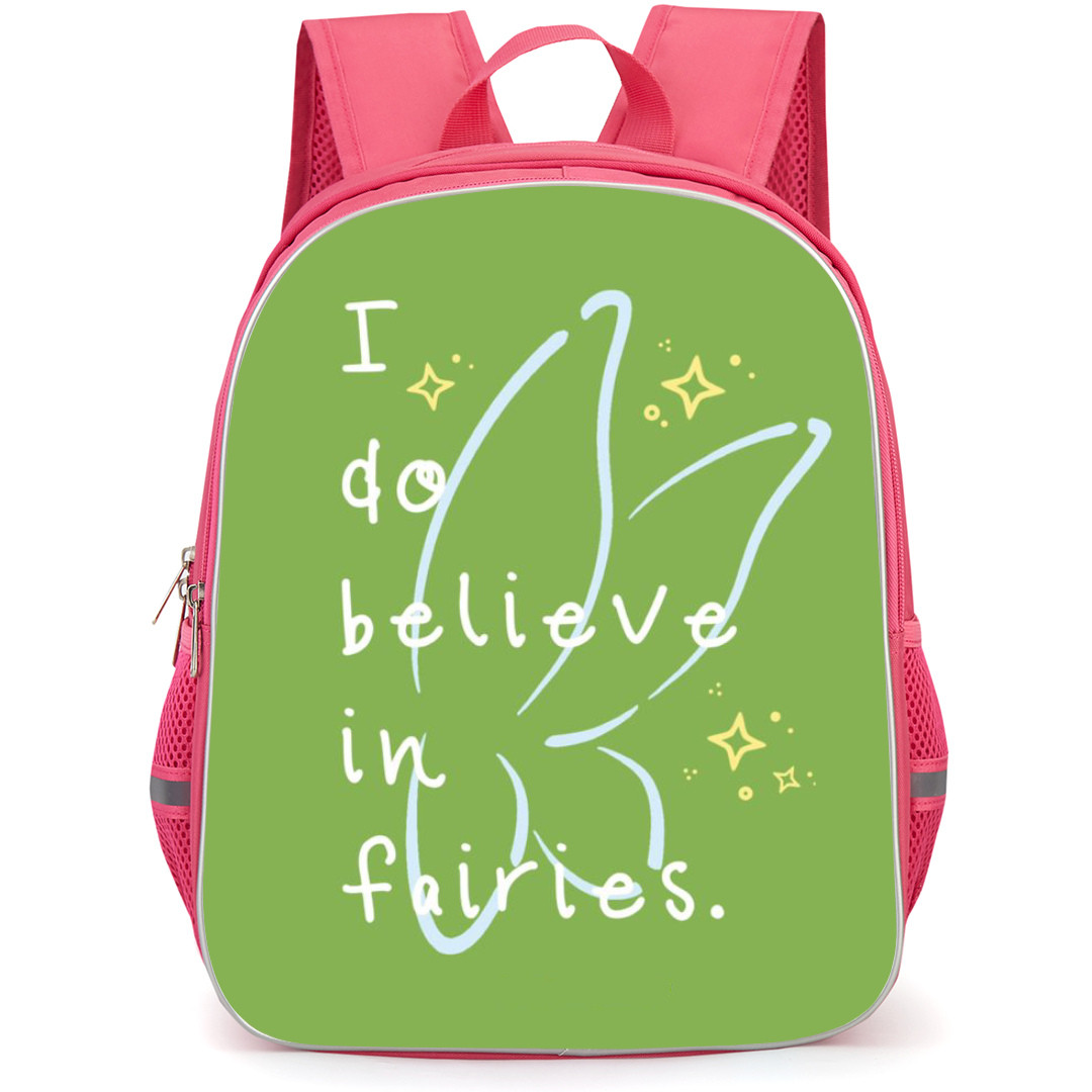 Tinker Bell Backpack StudentPack - Tinker Bell I Do Believe In Fairies Green Illustration Art Poster