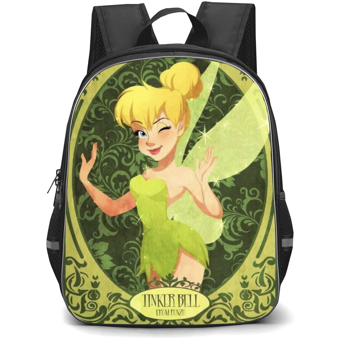 Tinker Bell Backpack StudentPack - Tinker Bell Fairy Retro Green Art Sticker