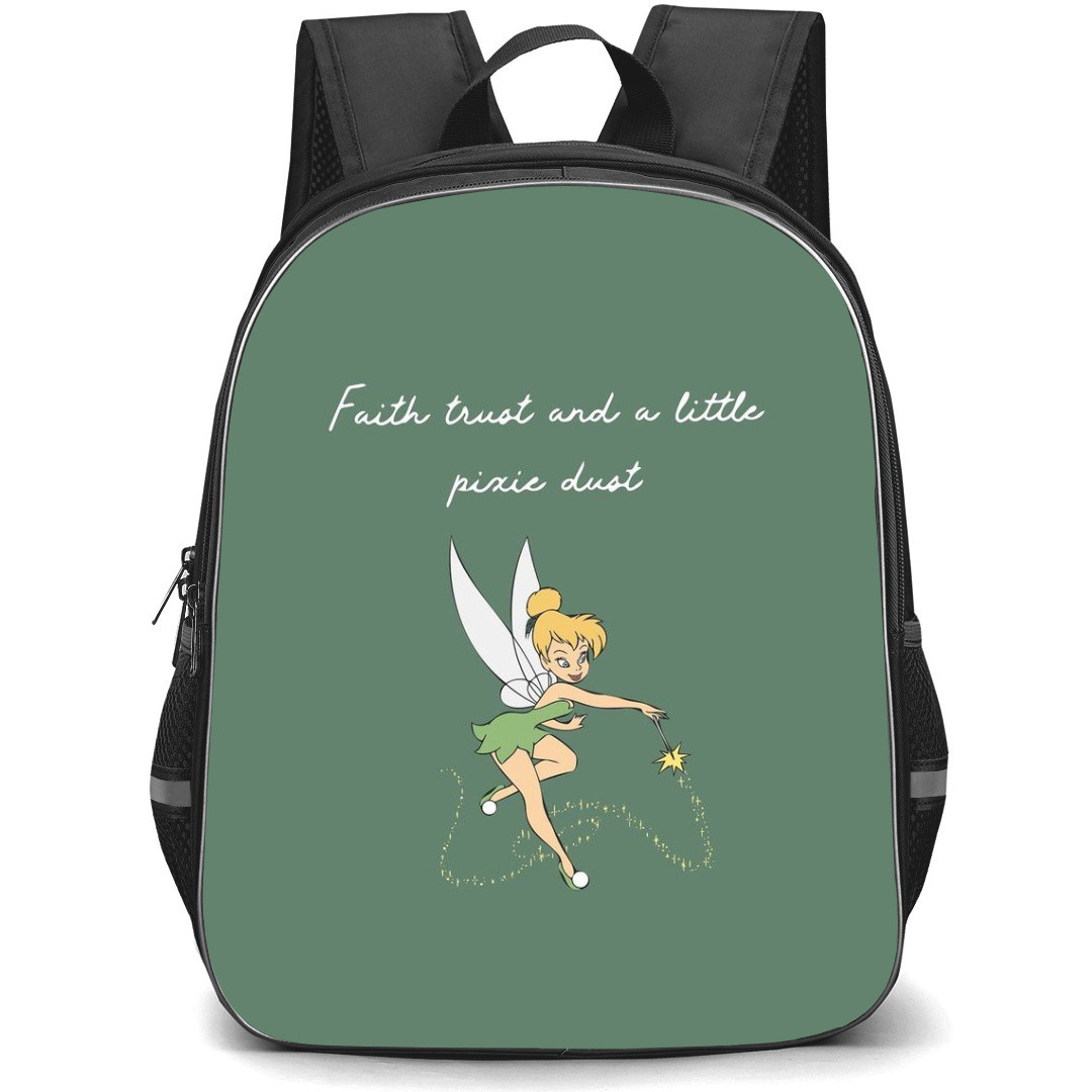 Tinker Bell Backpack StudentPack - Tinker Bell Faith Trust And A LIttle Pixie Dust Illustration Art Poster