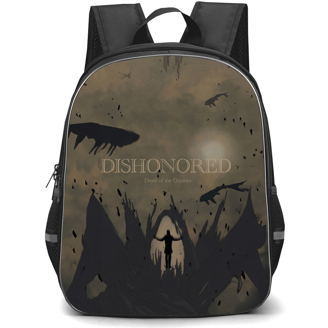 Dishonored Backpack School Bag StudentPack - Dishonored Death Of The Outsider Silhouette Poster