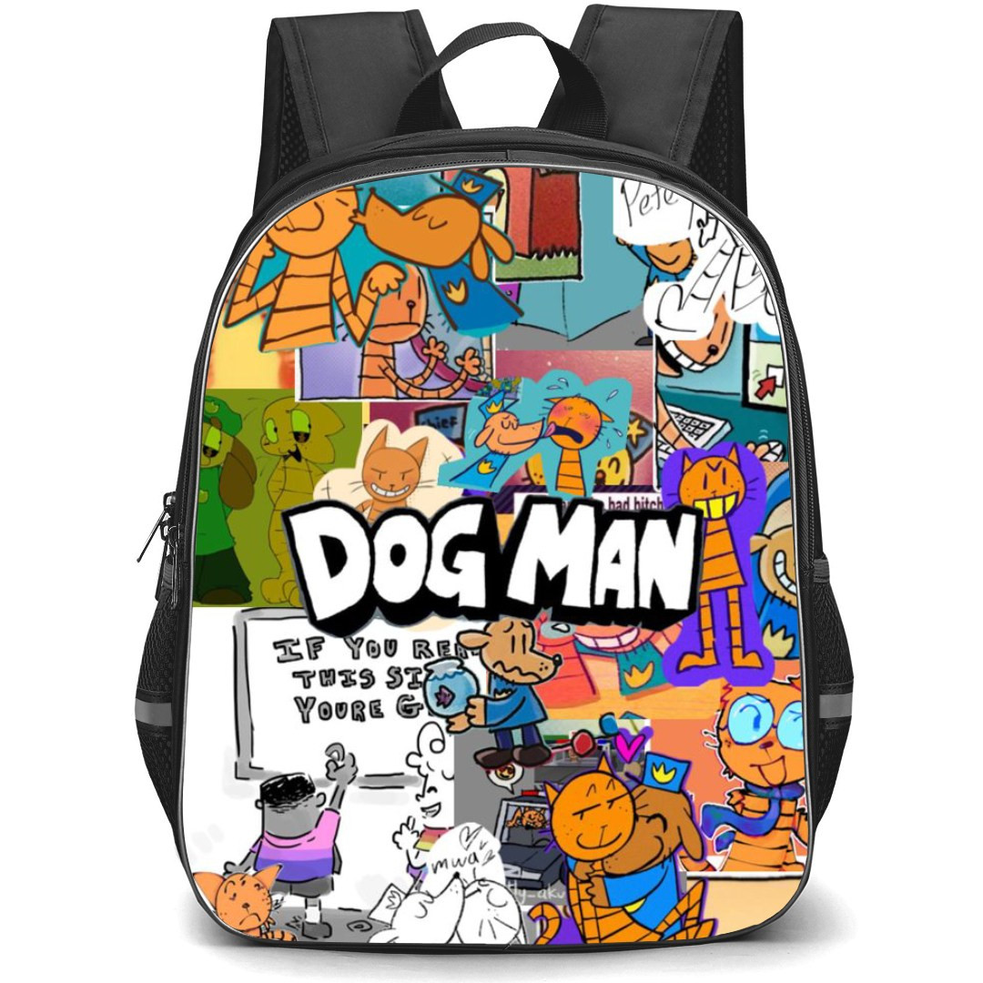 Dog Man Backpack StudentPack - Dog Man Comic Art Collage Poster