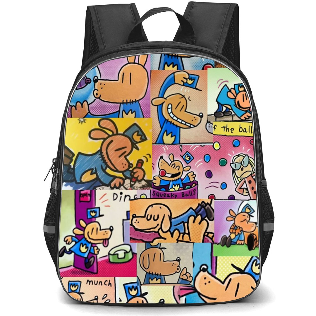 Dog Man Backpack StudentPack - Dog Man Fan Art Collage Poster