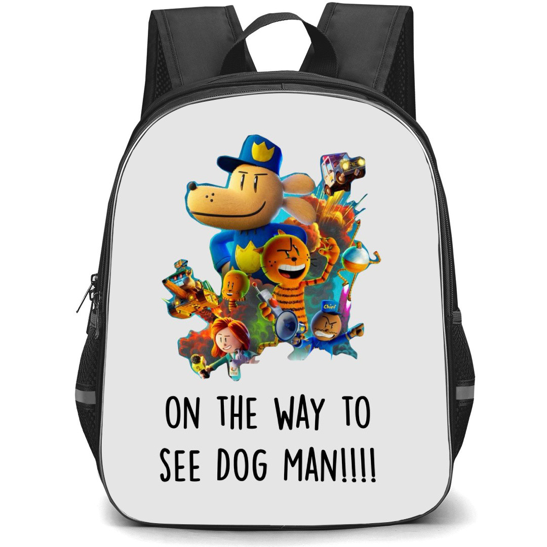Dog Man Backpack StudentPack - Dog Man On The Way To See Poster